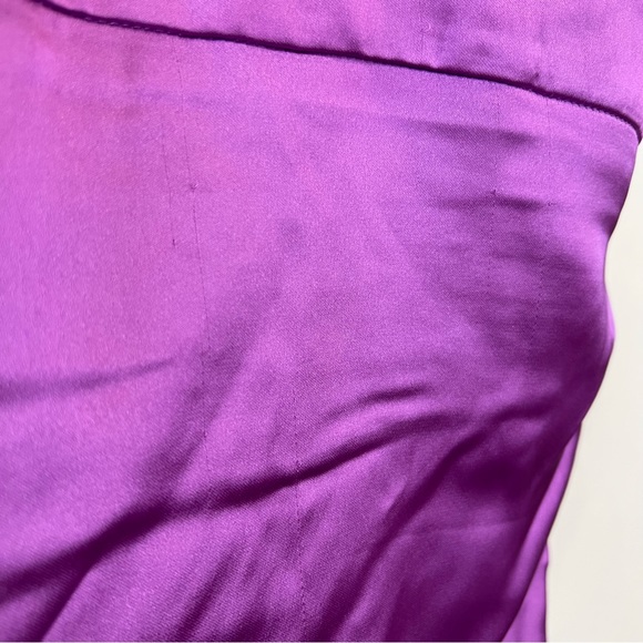 GUIZIO Danielle Ruched Satin mini Dress in orchid size medium - Picture 7 of 12